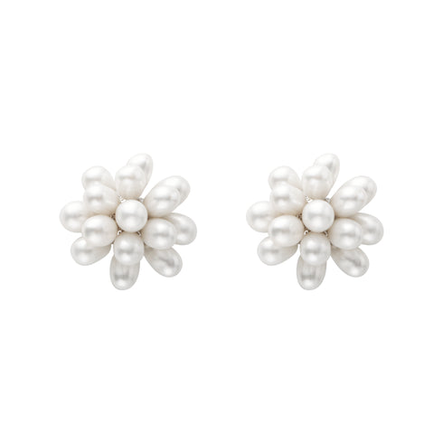 Floral Oval Pearl Set Necklace and Earrings (Purchase Individually) - House Of Pearls